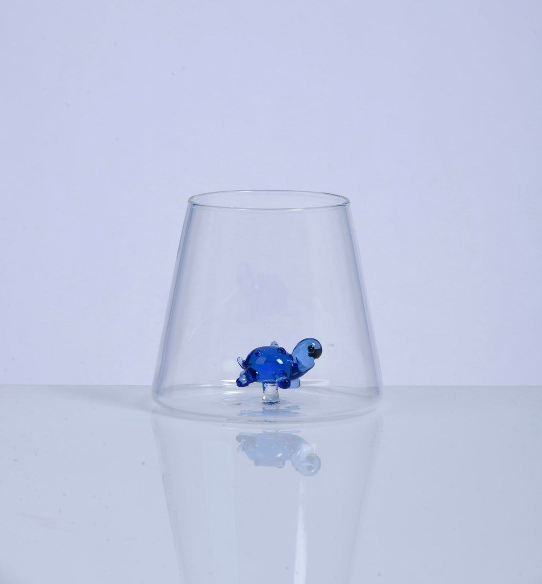 Verre Tortue Bleu